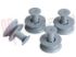 Immagine di RUOTA SUPPORTO CESTO COMPLETA KIT 4PZ.