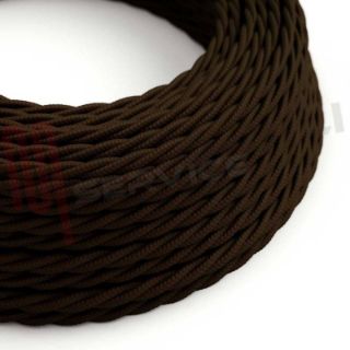 Immagine di TRECCIA SETA 2X0,50MMQ MARRONE DOPPIO ISOLAMENTO