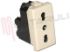 Immagine di PRESA BIVALENTE 2P+T 10/16A AVORIO SERIE MAGIC TT