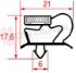 Immagine di GUARNIZIONE MAGNETICA 4L GRIGIA 0955X580MM. SEZ.1001