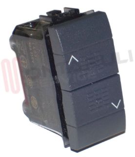 Immagine di DOPPIO PULSANTE INTERBLOCCATO 10A NERO SERIE LIVING INTERN.