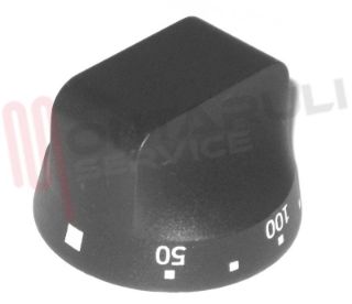 Immagine di MANOPOLA TERMOSTATO FORNO NERA DIA.6MM.