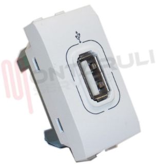 Immagine di PRESA USB BIANCA SERIE LIGHT NON ALIMENTATA