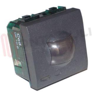 Immagine di RIVELATORE ANTINTRUSIONE IR FISSO NERO SERIE LIVING INTERNAT