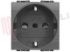 Immagine di PRESA 2P+T SCHUKO 16A NERA TIPO P30 SERIE LIGHT