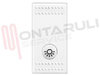 Immagine di COPRITASTO SERIGRAFATO 'LAMPADA' BIANCO SERIE LGHT