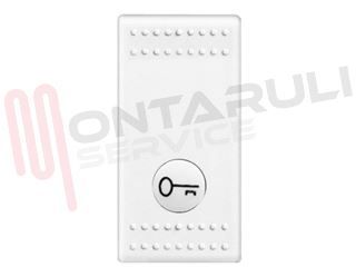 Immagine di COPRITASTO SERIGRAFATO 'CHIAVE' BIANCO SERIE LIGHT