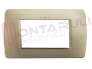 Immagine di PLACCA 4 POSTI PLASTICA GIALLO METALLIZZATO SERIE LUNA