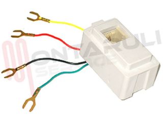 Immagine di PRESA TELEFONICA 6/4 1 PLUG SERIE LASER