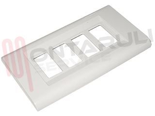 Immagine di PLACCA IN ABS SERIE "CLICK" 4 FORI BIANCO