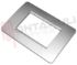 Immagine di PLACCA 3 POSTI PLASTICA SILVER SERIE MATIX