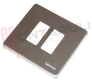 Immagine di PLACCA 2 POSTI ALLUMINIO SERIE MAGIC