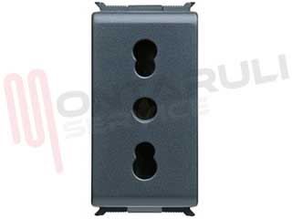 Immagine di PRESA 2P+T 16A BIVALENTE CON SCHERMI SERIE PLAYBUS