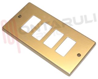 Immagine di PLACCA RETTANGOLARE 4 TASTI BRONZO