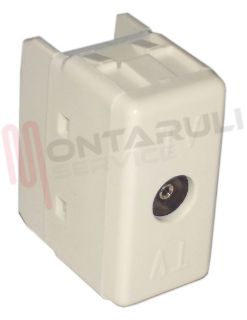 Immagine di PRESA TV RESISTIVA BIANCA 9,5MM. 20DB