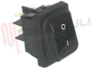 Immagine di INTERRUTTORE BIPOLARE BASCULANTE 30X22MM. NERO 0-I