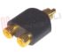 Immagine di ADATTATORE AUDIO 1 RCA MASCHIO / 2 RCA FEMMINA DORATO