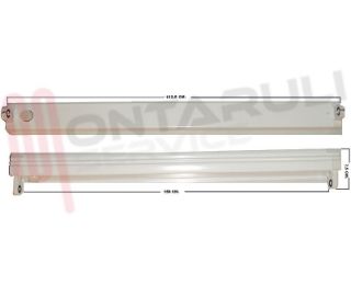 Immagine di PLAFONIERA 1X58W PRE-CABLATA SEMPLICE SMALTATA BIANCA SSE