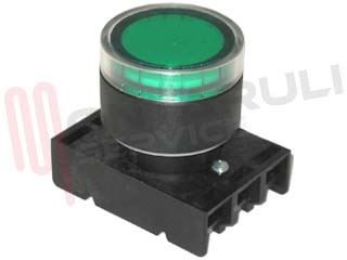 Immagine di PULSANTE LUMINOSO RASATO VERDE PLASTICO