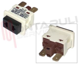 Immagine di INTERRUTTORE PUSH BIANCO TASTO NERO C/ASOLA 19X13 UNIPOLARE