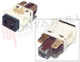 Immagine di INTERRUTTORE PUSH BIANCO TASTO NERO C/ASOLA 19X13 BIPOLARE