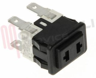 Immagine di INTERRUTTORE PUSH TASTO NERO C/ASOLA 19X13 BIPOLARE 10A
