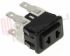 Immagine di INTERRUTTORE PUSH TASTO NERO C/ASOLA 19X13 BIPOLARE 10A