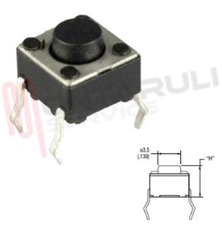 Immagine di MICROPULSANTE A SALDARE 12V 50MA 6X6XH.5MM.