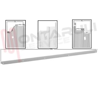 Immagine di BARRA METALLICA BIANCA PER PANNELLO PORTA FRIGO L=1230MM.