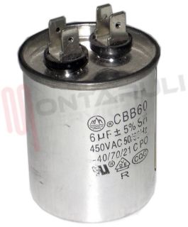 Immagine di CONDENSATORE METALLICO 6MF 450VAC X CONDIZIONATORI