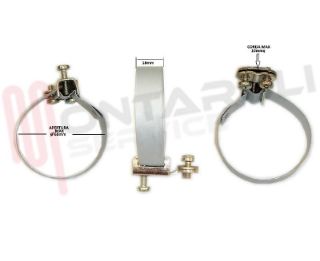 Immagine di FASCETTA METALLICA CON MORSETTO 10MMQ SERRAGGIO TUBI D.68MM.