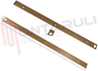 Immagine di BARRA METALLICA MARRONE PER PANNELLO PORTA FRIGO L=550MM.
