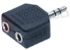 Immagine di ADATTATORE STEREO 1 JACK MASC 3,5MM / 2 JACK FEMM 3,5MM