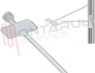 Immagine di FASCETTA NYLON 100X2,5MM. CON TARGHETTA CF.100PZ INCOLORE