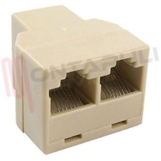 Immagine di ADATTATORE MODULARE TRIPLO PER 3 SPINE RJ45 8/8