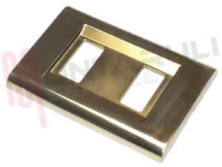 Immagine di PLACCA IN ABS SERIE "CLICK" 2 FORI ORO