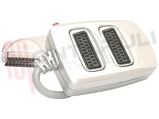 Immagine di SCART BASE 2 POSTI 21P/21P + SWITCH SILVER