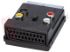 Immagine di ADATTATORE SCART 21 POLI+SWITCH IN-OUT /S-VHS /3 RCA FEMM.