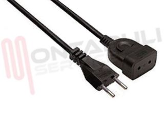 Immagine di PROLUNGA LINEARE 2X0,75MMQ 10A MT.5 NERA