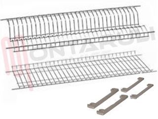 Immagine di SCOLAPIATTI SMALTATO GRIGIO 86CM.