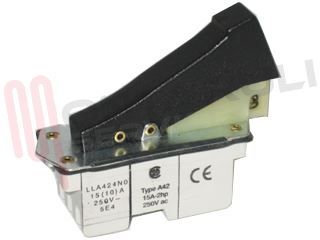 Immagine di INTERRUTTORE BIPOLARE TASTO NERO SENZA STOP