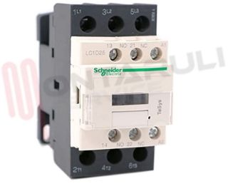 Immagine di CONTATTORE TRIPOLARE 11KW 25A BOB. 380VCA AUX 1NA+1NC