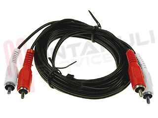Immagine di CAVO AUDIO 2 RCA MASCHIO / 2 RCA MASCHIO MT.2,5 STEREO