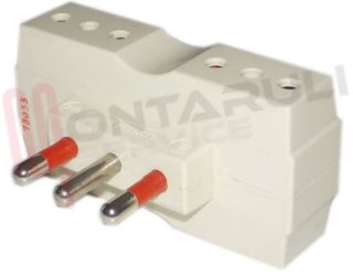 Immagine di ADATTATORE QUADRUPLO 16A+T BIANCO
