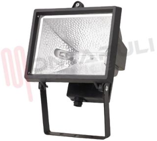Immagine di PROIETTORE 500W ALOGENO CON LAMPADA PER ESTERNO NERO