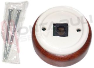 Immagine di PRESA TELEFONICA ATTACCO PLUG 6/4 C. DA PARETE IDEAL