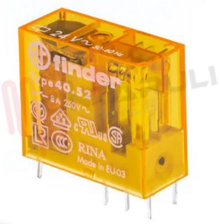 Immagine di MINIRELE' 2 SCAMBI 8A 24V AC PER CIRCUITO STAMPATO
