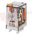 Immagine di MINIRELE' 2 SCAMBI 10A 24VAC C/TASTO PROVA+LED+IND. MECC.