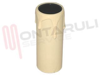 Immagine di PORTALAMPADA CANDELA FINTA CERA AVORIO E14 L=65MM.