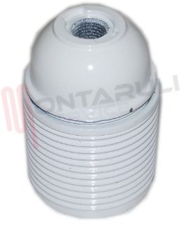 Immagine di PORTALAMPADA E27 FILETTATO BIANCO BAKELITE